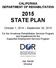 CALIFORNIA DEPARTMENT OF REHABILITATION 2015 STATE PLAN. October 1, 2014 September 30, 2015