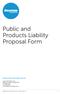 Public and Products Liability Proposal Form