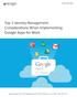 The Top 3 Identity Management Considerations When Implementing Google Apps for the Enterprise