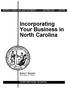 Incorporating Your Business in North Carolina