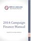 2014 Campaign Finance Manual