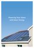 Powering Your Home with Solar Energy