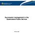 Succession management in the Queensland Public Service