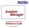 Aviation Manager. Qualification Standard. Reference Guide