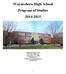 Waynesboro High School Program of Studies 2014-2015