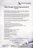 Project Manager Chemical Engineering (m/f) Ref. 390.1