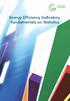 Energy Efficiency Indicators: Fundamentals on Statistics