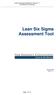Lean Six Sigma Assessment Tool
