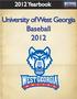 2012 Yearbook. University of West Georgia Baseball 2012