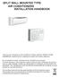 SPLIT WALL MOUNTED TYPE AIR CONDITIONERS INSTALLATION HANDBOOK