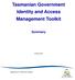 Tasmanian Government Identity and Access Management Toolkit