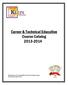 Career & Technical Education Course Catalog 2013-2014