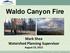 Waldo Canyon Fire. Mark Shea Watershed Planning Supervisor August 23, 2012