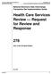 Health Care Services Review Request for Review and Response