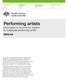 Performing artists Information on income tax matters for employee performing artists 2003 04