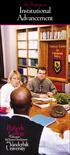 The Program in. Institutional Advancement