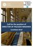Callforthe position of DIRECTOR OF PALAZZO MADAMA. Candidate Brief