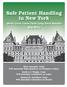 Safe Patient Handling in New York