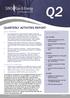 QUARTERLY ACTIVITIES REPORT