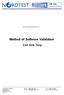 Method of Software Validation