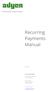 Recurring Payments Manual