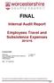 FINAL. Internal Audit Report. Employees Travel and Subsistence Expenses 2014/15