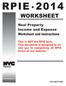 WORKSHEET. Real Property Income and Expense Worksheet and Instructions