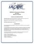 IACBE Board of Commissioners Meeting April 2015 Baltimore, Maryland
