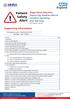 Patient Safety Alert. Supporting information. Stage Three: Directive Improving medical device incident reporting and learning 20 March 2014