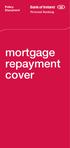 Policy Document. mortgage repayment cover