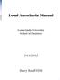 Local Anesthesia Manual