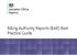 Billing Authority Reports (BAR) Best Practice Guide