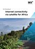 SES Broadband. Internet connectivity via satellite for Africa