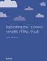 Rethinking the business benefits of the cloud. by Joe Weinman