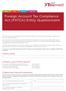 Foreign Account Tax Compliance Act (FATCA) Entity Questionnaire