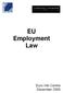 EU Employment Law Euro Info Centre December 2006