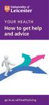 How to get help and advice