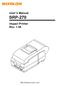User s Manual SRP-270 Impact Printer Rev. 1.05