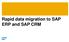 Rapid data migration to SAP ERP and SAP CRM
