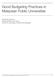 Good Budgeting Practices in Malaysian Public Universities