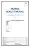 GENERIC QUALITY MANUAL QUALITY MANAGER
