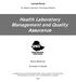 Health Laboratory Management and Quality Assurance