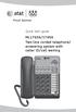 Quick start guide. ML17939/17959 Two-line corded telephone/ answering system with caller ID/call waiting