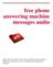 free phone answering machine messages audio