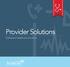Provider Solutions. Sutherland Healthcare Solutions