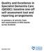 Quality and Excellence in Specialist Dementia Care (QESDC): baseline one-off self-assessment tool and reporting arrangements