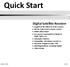 Quick Start. Digital Satellite Receiver