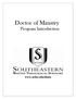 Doctor of Ministry Program Introduction
