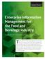 Enterprise Information Management for the Food and Beverage Industry