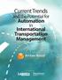 Current Trends and the Potential for Automation in International Transportation Management. Current Trends. Automation